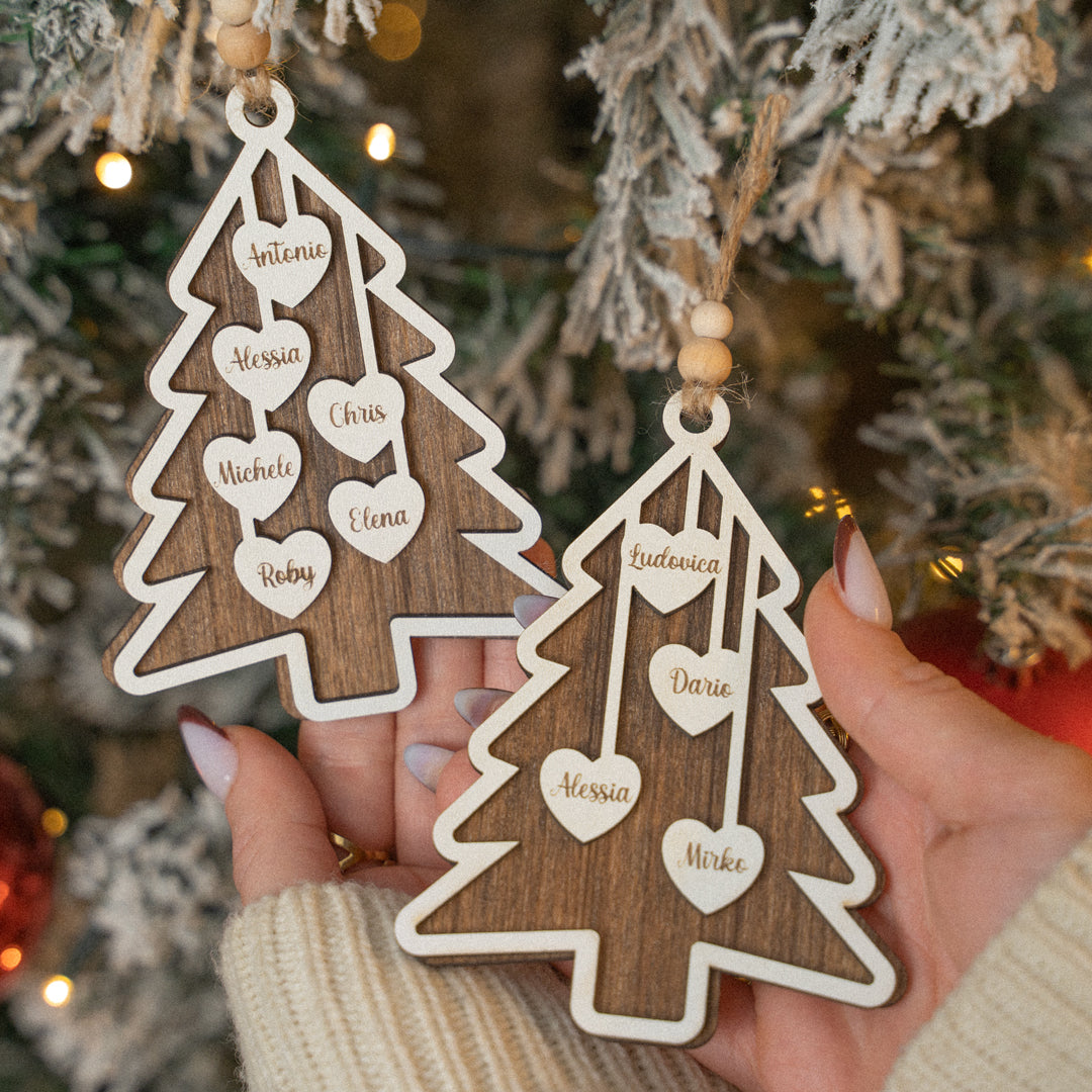 Albero Cuori di Natale ・Pallina di Natale Personalizzata
