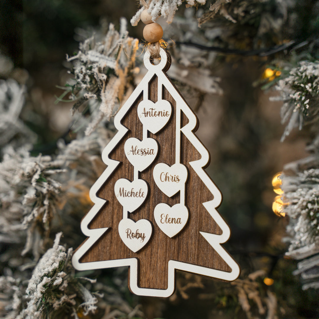 Albero Cuori di Natale ・Pallina di Natale Personalizzata