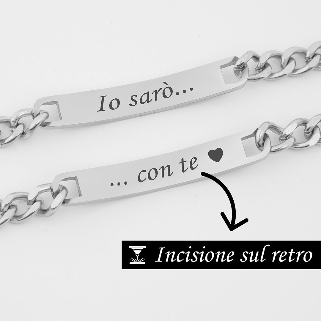 Coppia di Bracciali Amore Eterno Personalizzati con incisione