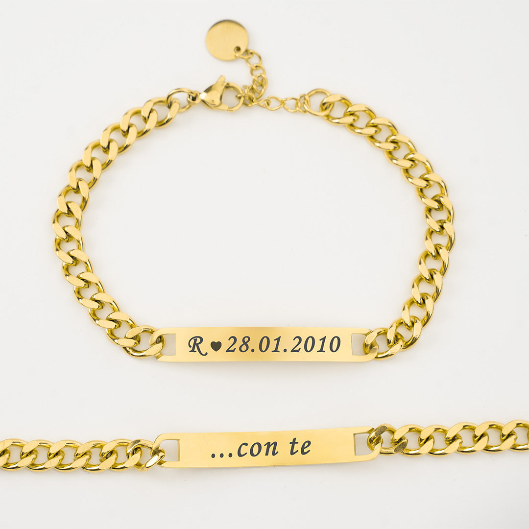 Coppia di Bracciali Amore Eterno Personalizzati con incisione