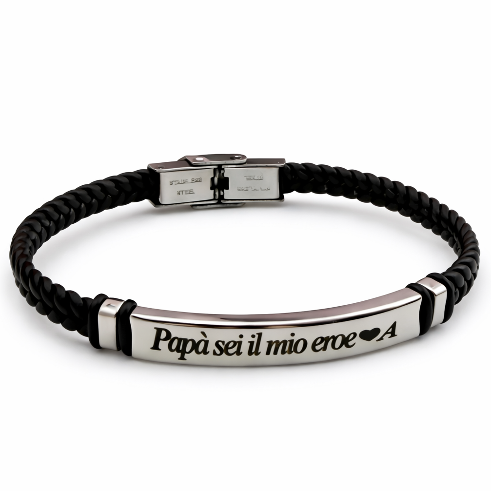 Bracciale Papà sei il Mio Eroe Personalizzato