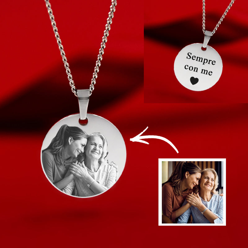 Collana Cerchio Con Foto Personalizzata