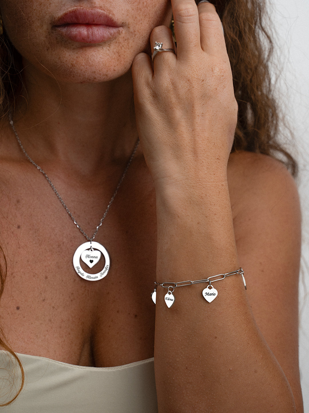 Collana Cerchio con Cuore per Mamma o Nonna