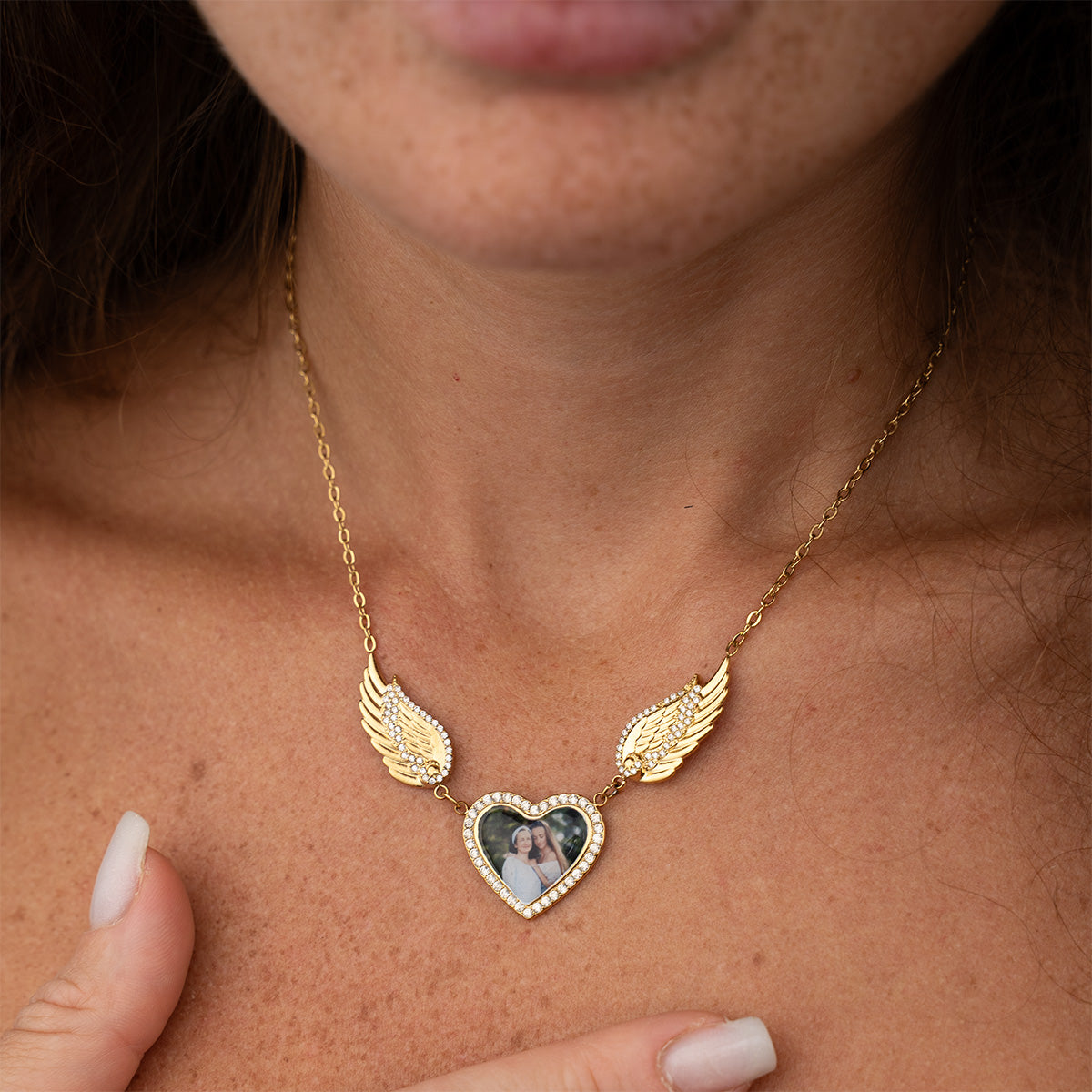 Collana Angelo Custode con Foto Personalizzata