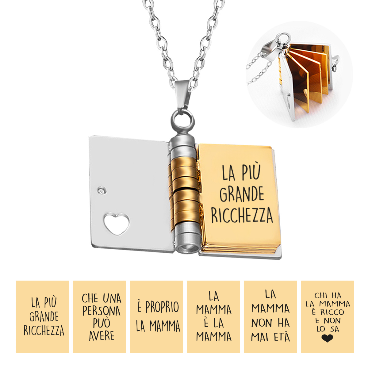 Collana Libro con Dedica ✦ Per Te Mamma