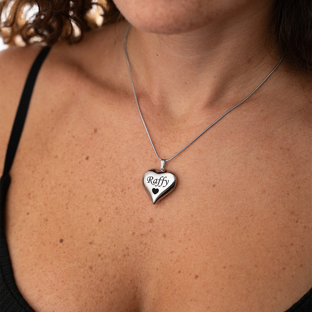 Collana cuore mio con incisione personalizzata