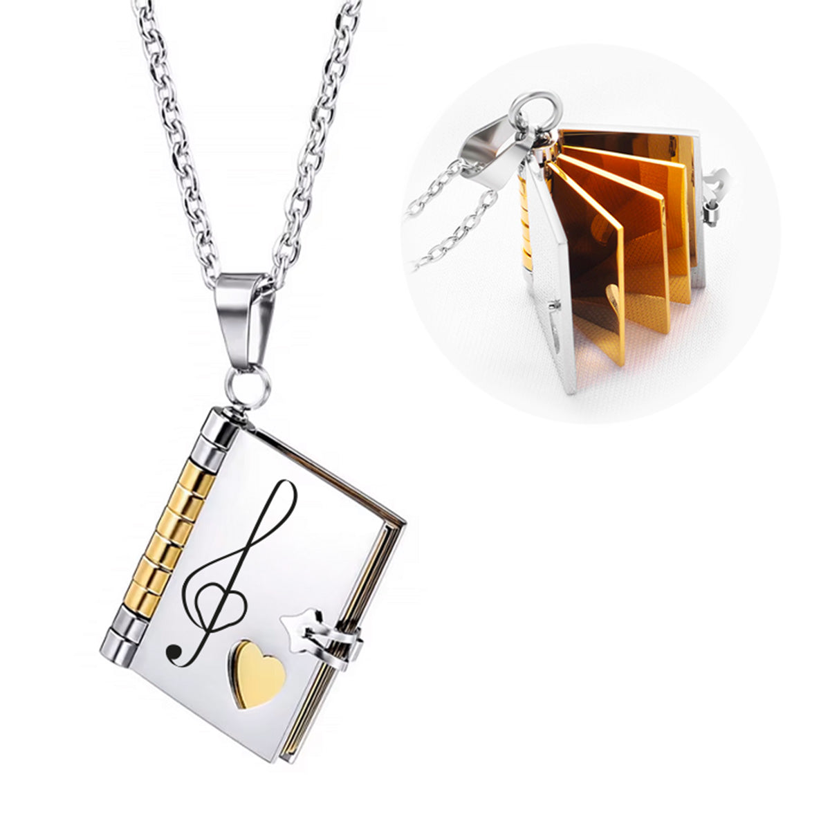 Collana Libro con Dedica ✦ Amo Te