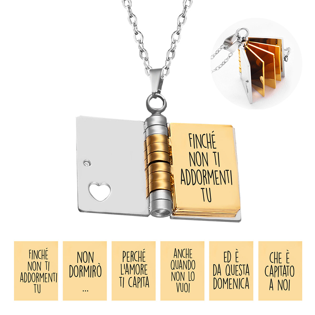 Collana Libro con Dedica ✦ L'amore ti capita anche quando non lo vuoi