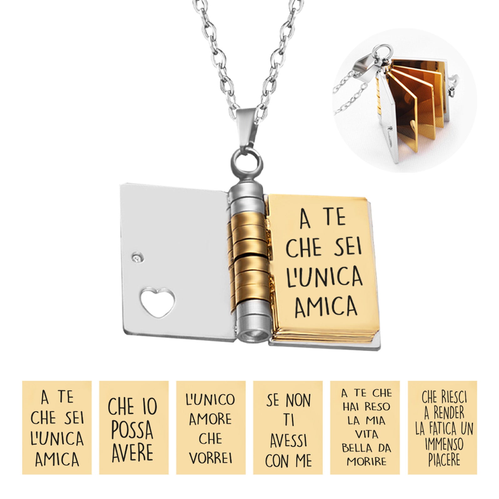 Collana Libro con Dedica ✦ A te che Sei...