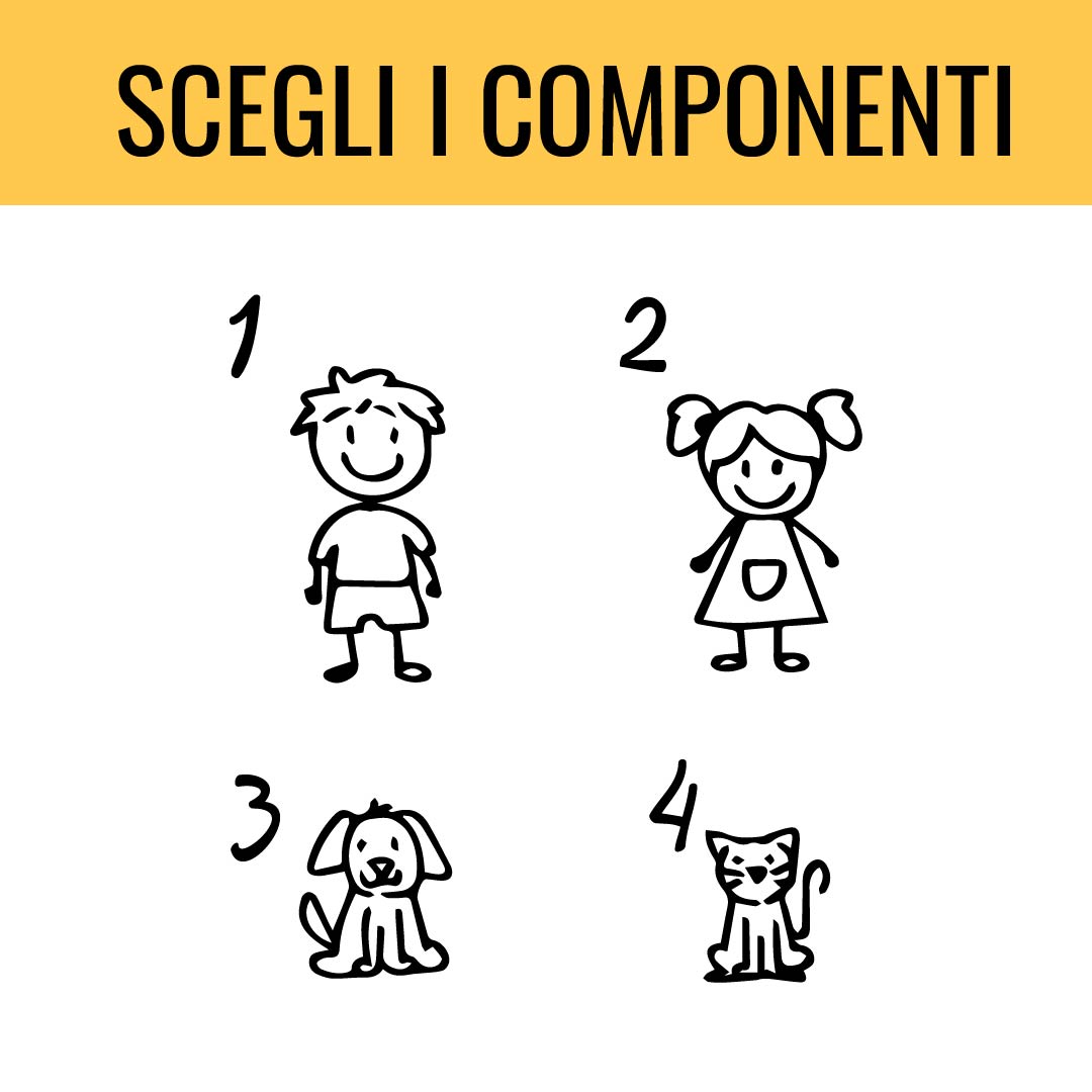 Fuoriporta personalizzato per Casa dei Nonni con nomi dei Nipoti