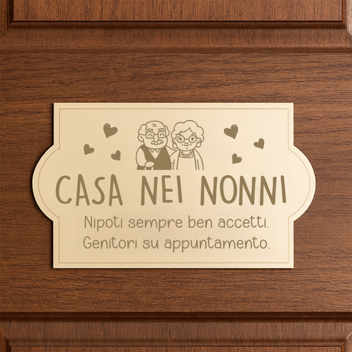Fuoriporta casa dei Nonni con Frase simpatica in Plexiglass