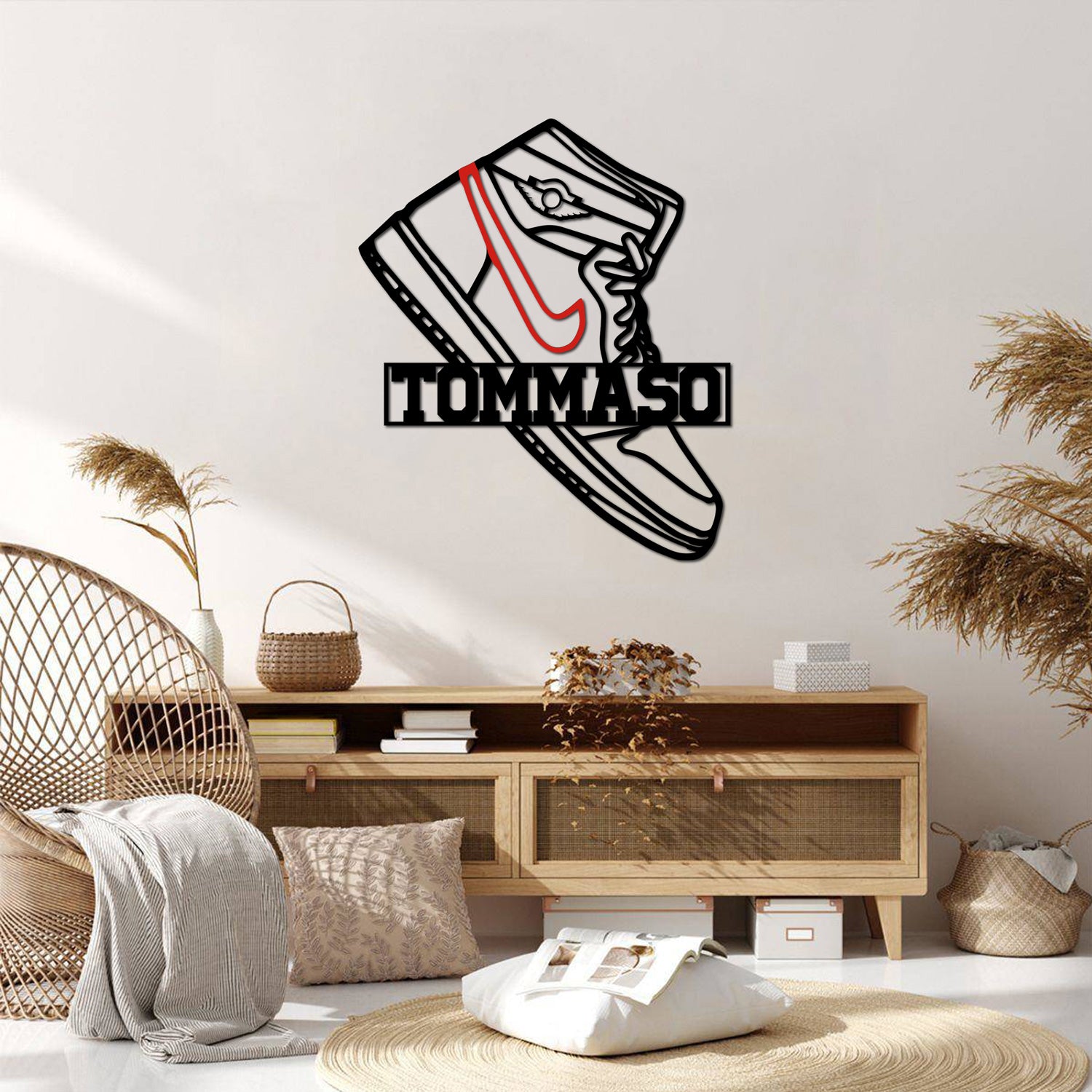 Decoro Jordan personalizzato in Legno a parete