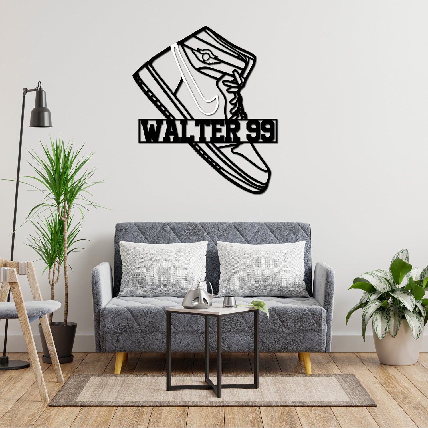 Decoro Jordan personalizzato in Legno a parete