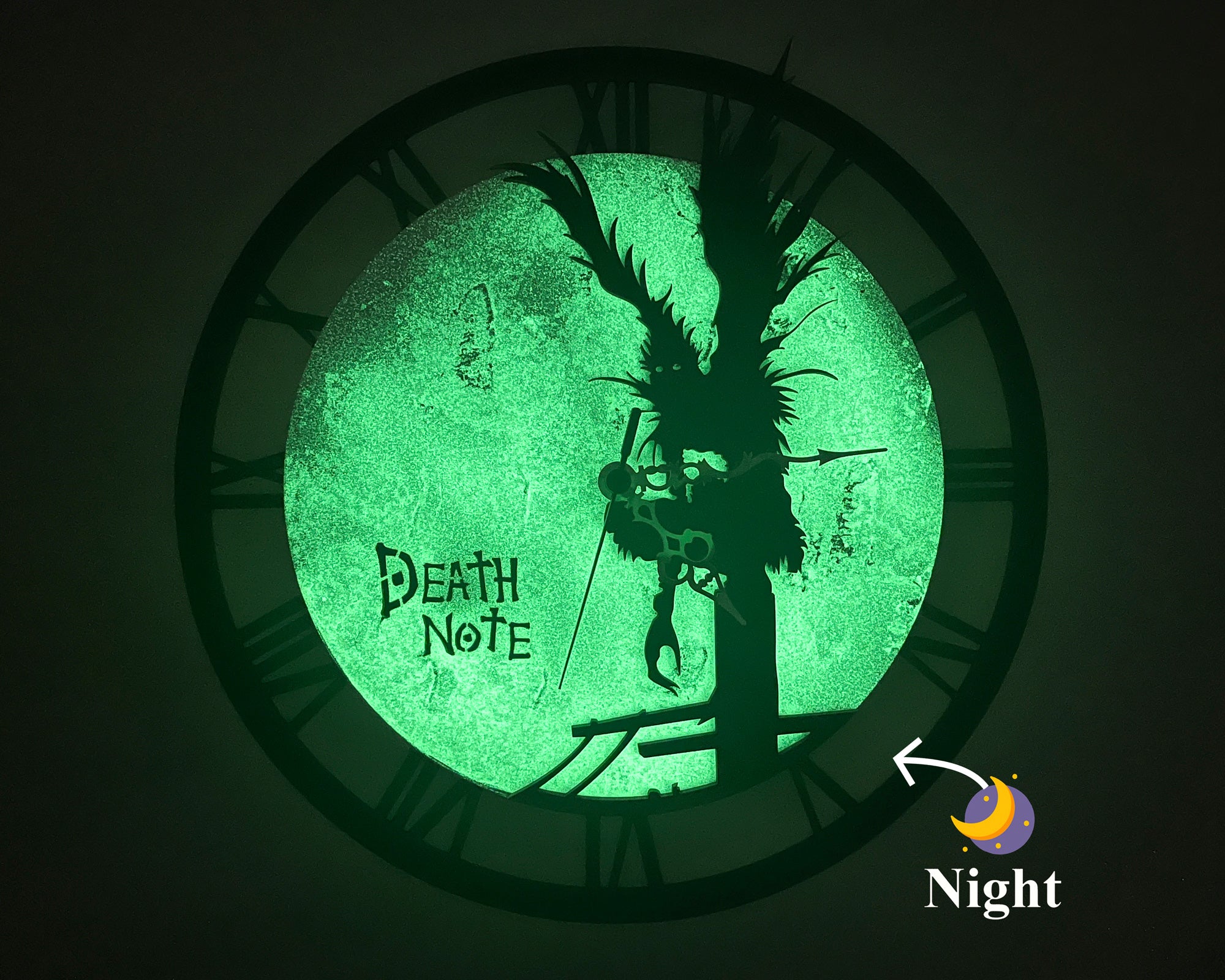 Death Note Orologio 3D Luminescente