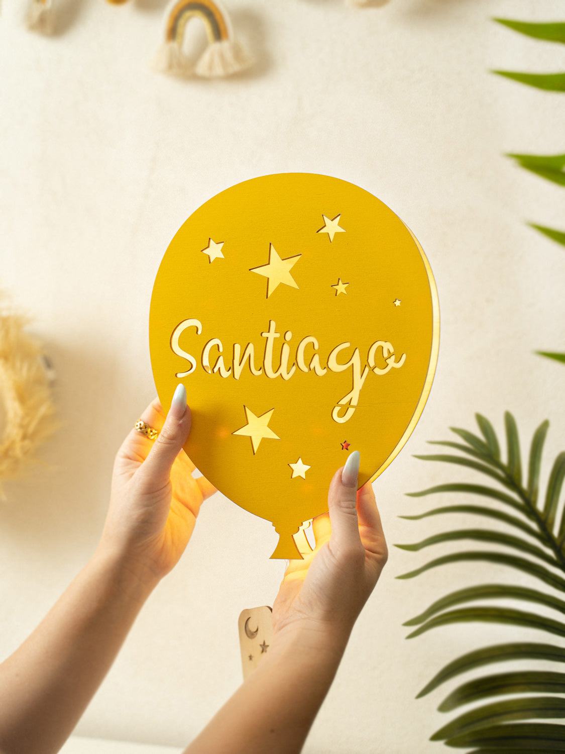 Lampada Palloncino a Parete con Nome Personalizzato