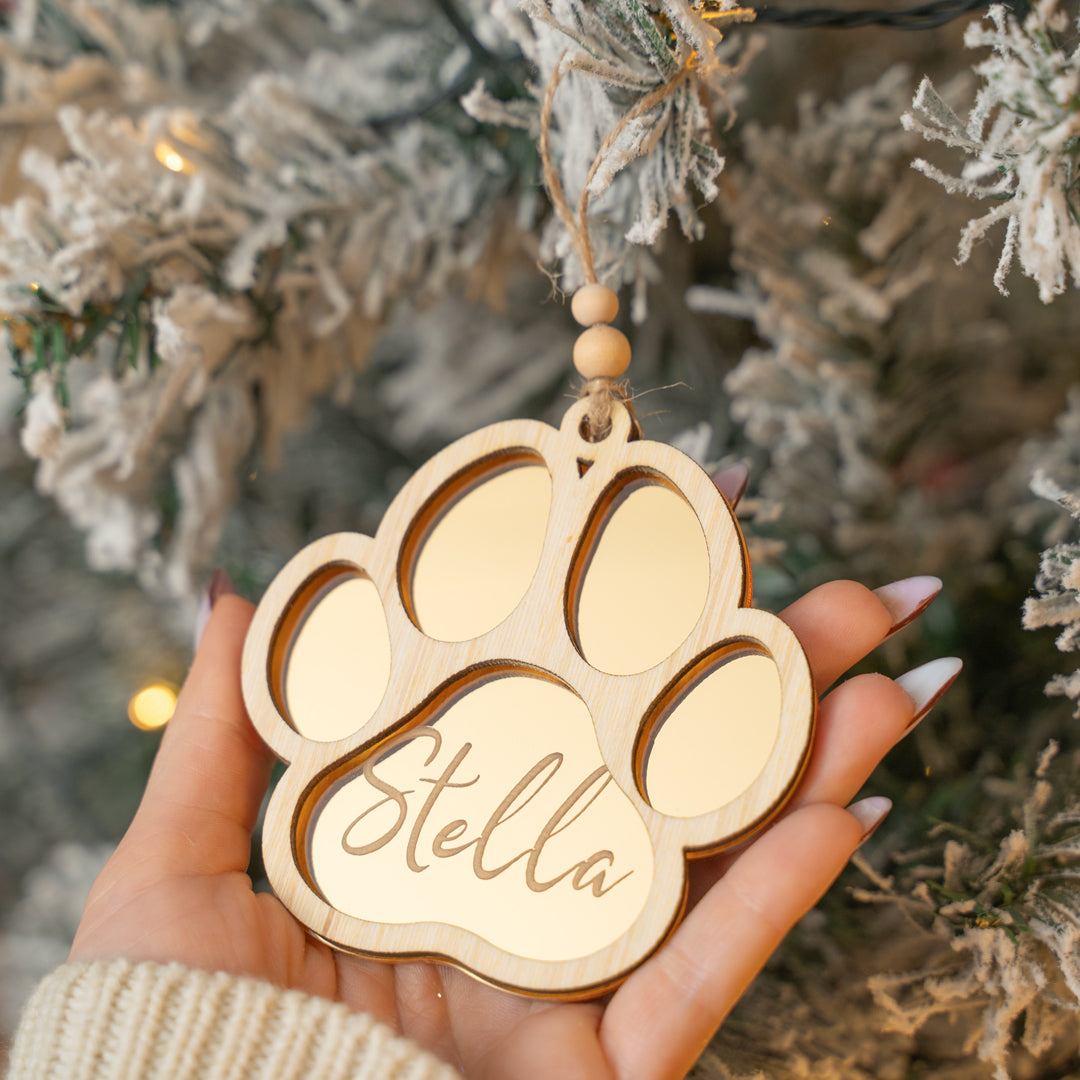 Zampa cucciolo ・Palline di Natale Personalizzate