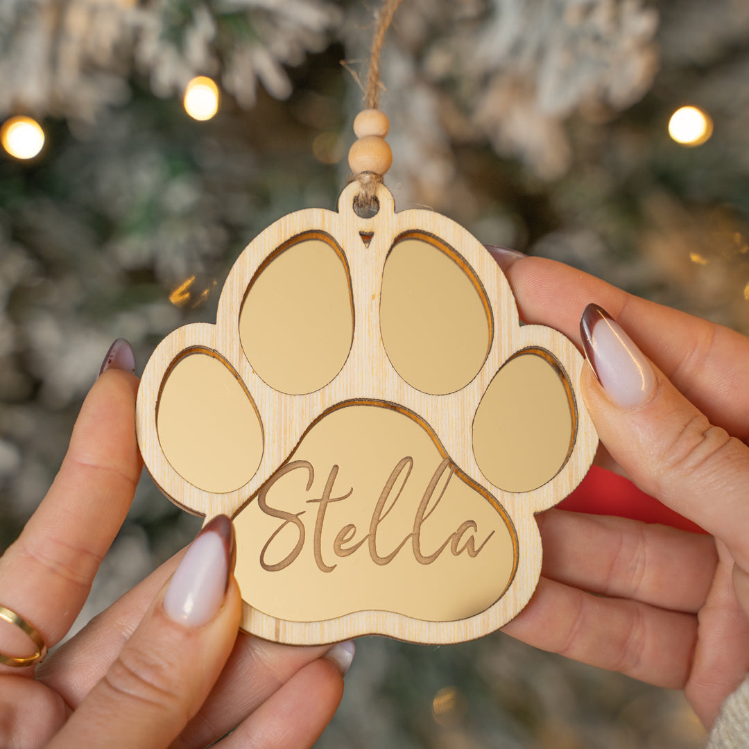 Zampa cucciolo ・Palline di Natale Personalizzate