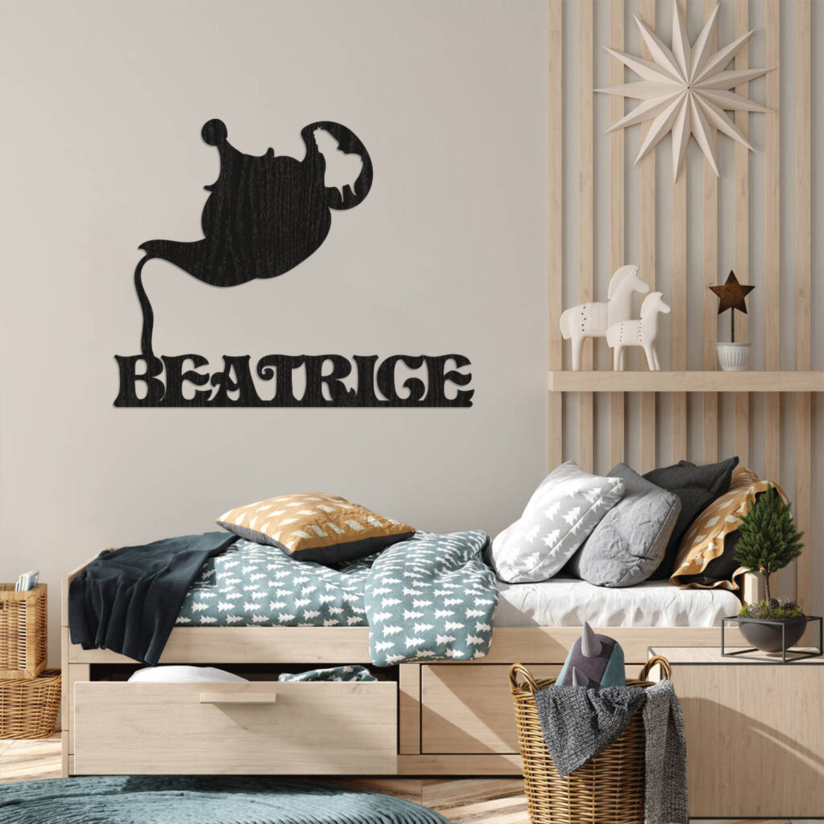 Decoro da parete Alice nel paese delle meraviglie Tazza con Nome