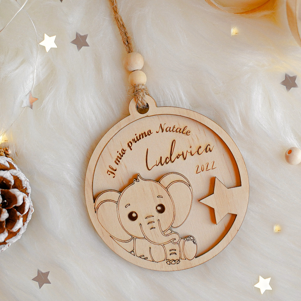 Elefantino Mio ・Palline di Natale Personalizzate