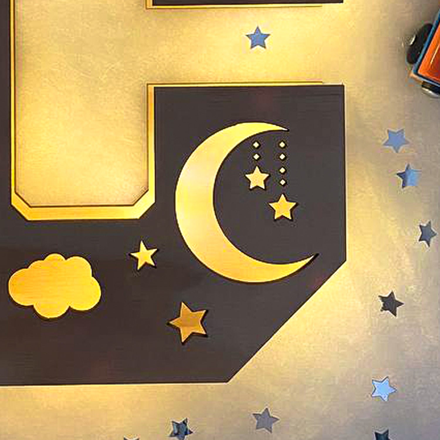 Lampada Lettera con Orsetto Luna e Nuvole