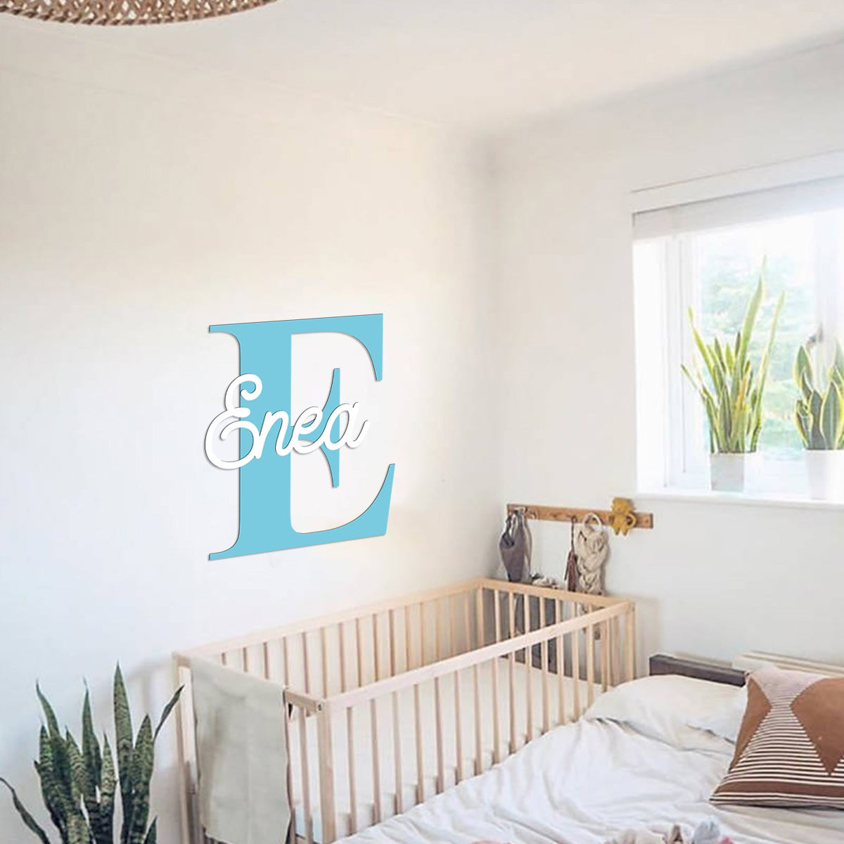 Decoro da parete per cameretta a forma di lettera con nome personalizzato