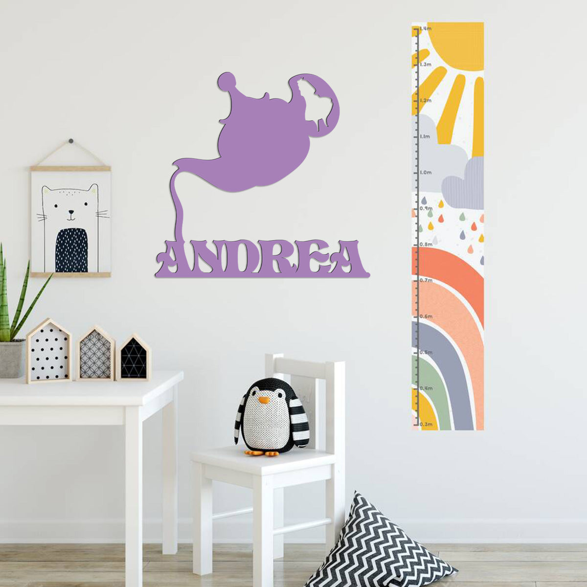 Decoro da parete Alice nel paese delle meraviglie Tazza con Nome