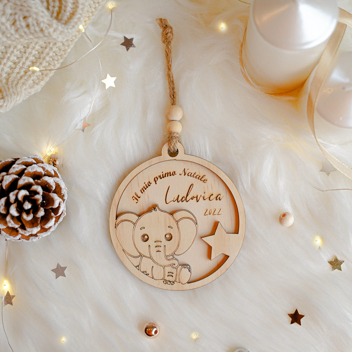 Elefantino Mio ・Palline di Natale Personalizzate