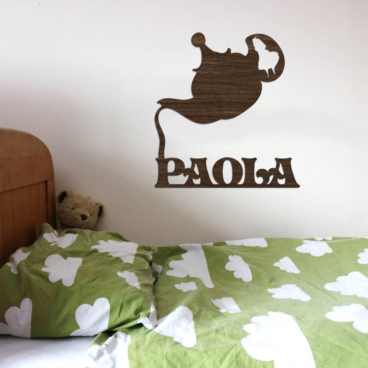 Decoro da parete Alice nel paese delle meraviglie Tazza con Nome