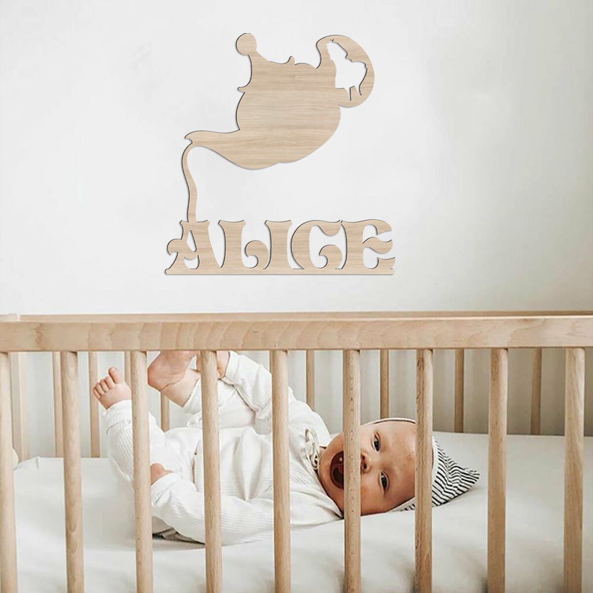 Decoro da parete Alice nel paese delle meraviglie Tazza con Nome