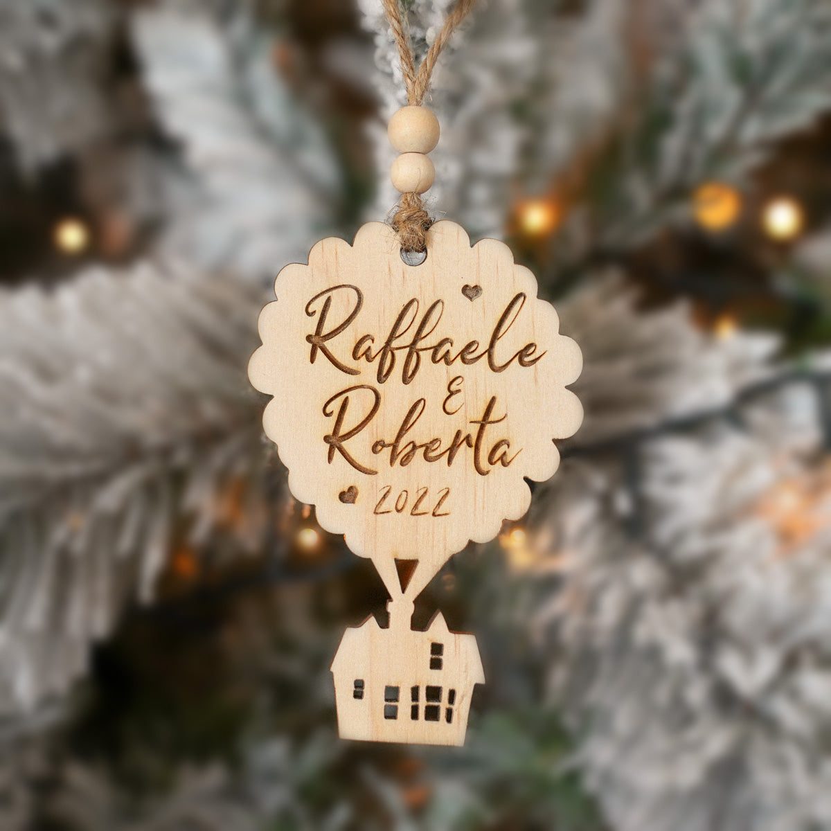 Casetta Mongolfiera Up ・Palline di Natale Personalizzate