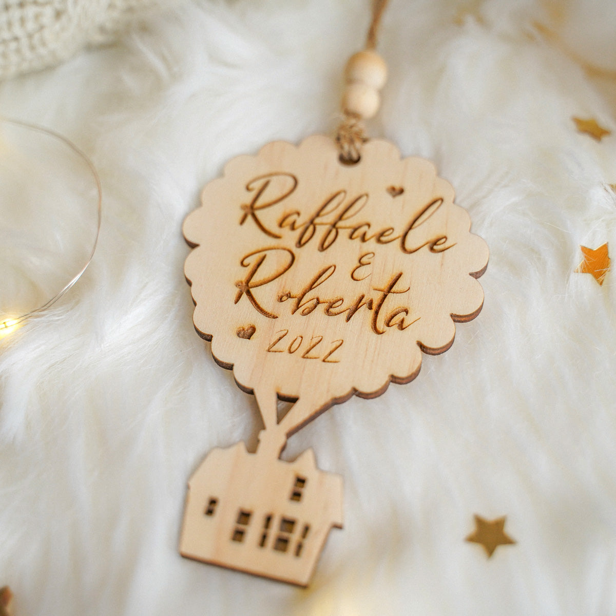 Casetta Mongolfiera Up ・Palline di Natale Personalizzate