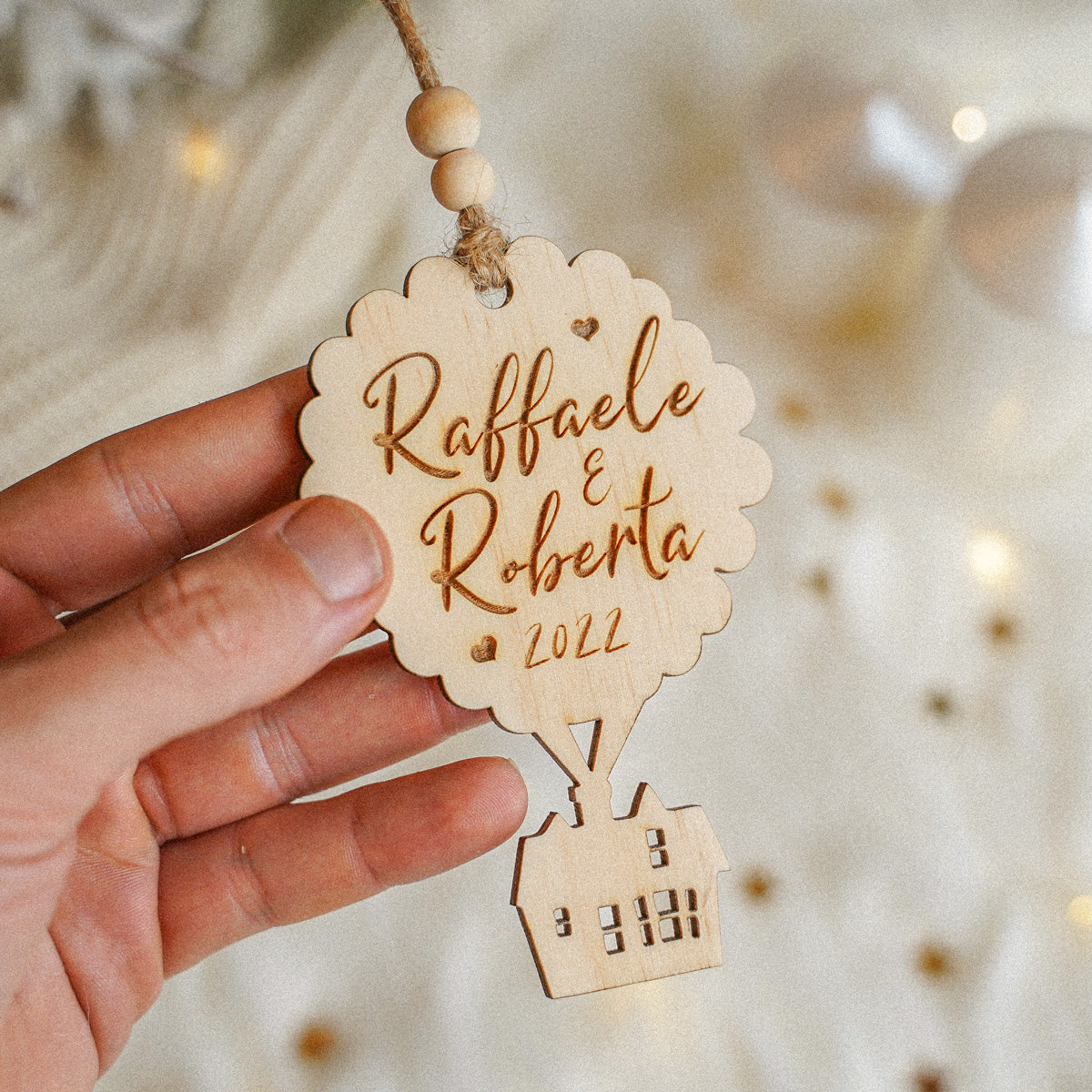 Casetta Mongolfiera Up ・Palline di Natale Personalizzate