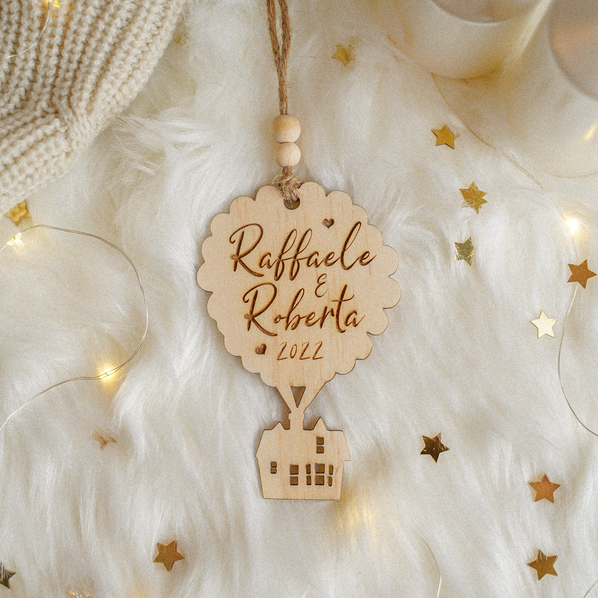 Casetta Mongolfiera Up ・Palline di Natale Personalizzate