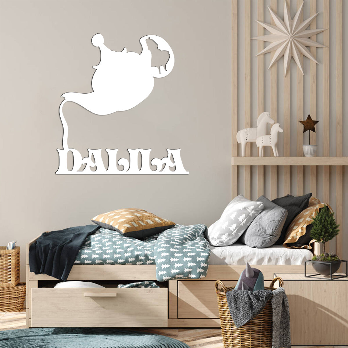 Decoro da parete Alice nel paese delle meraviglie Tazza con Nome