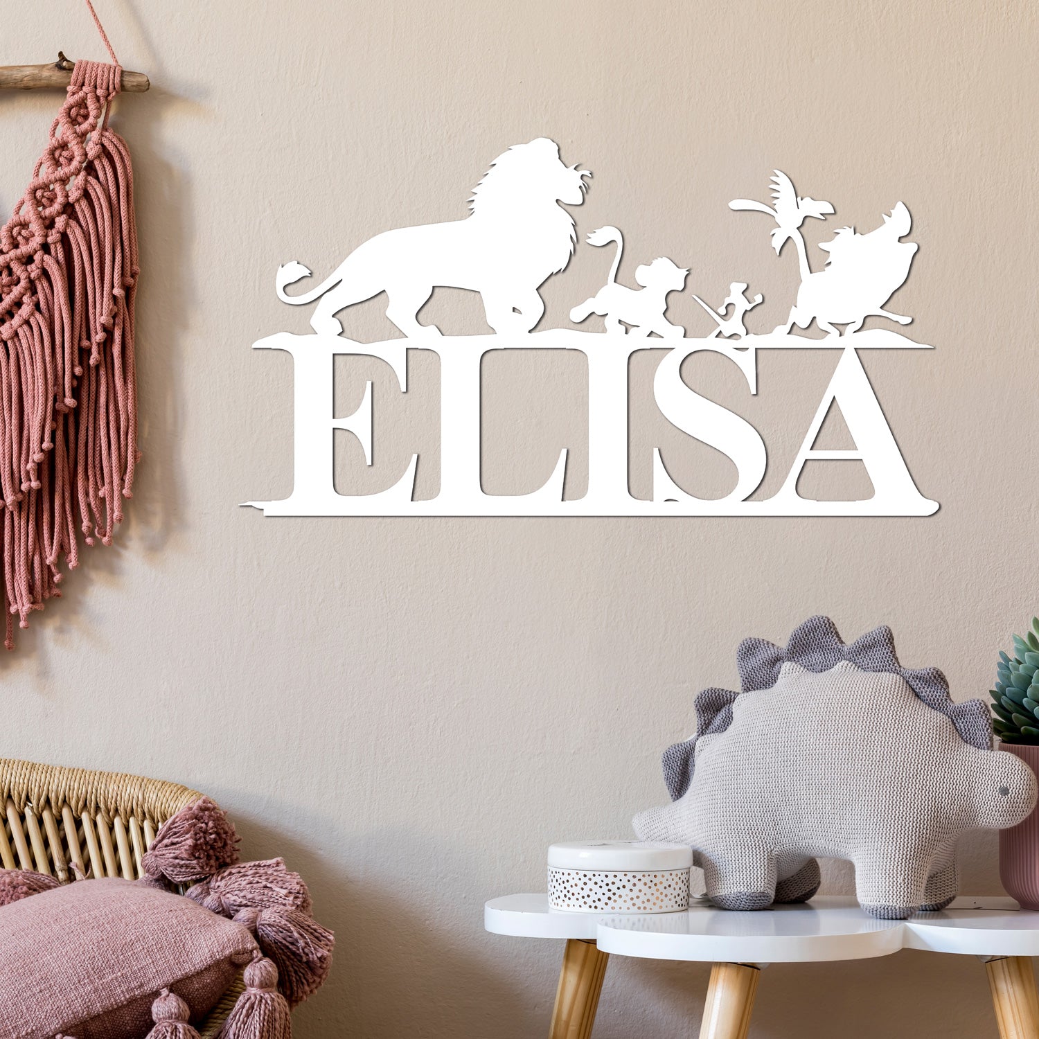 Decoro da parete ispirato al Re leone con Nome Personalizzato