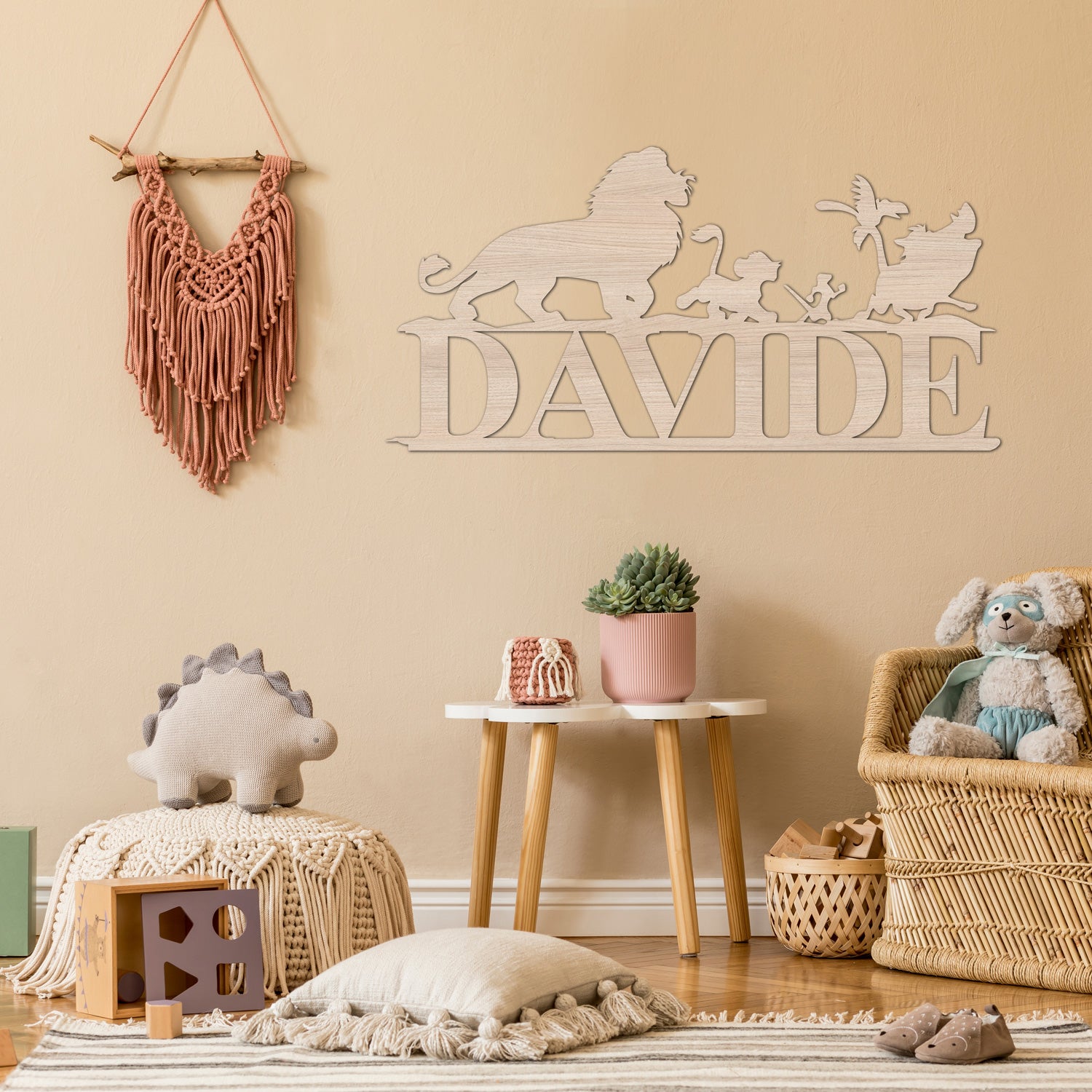 Decoro da parete ispirato al Re leone con Nome Personalizzato