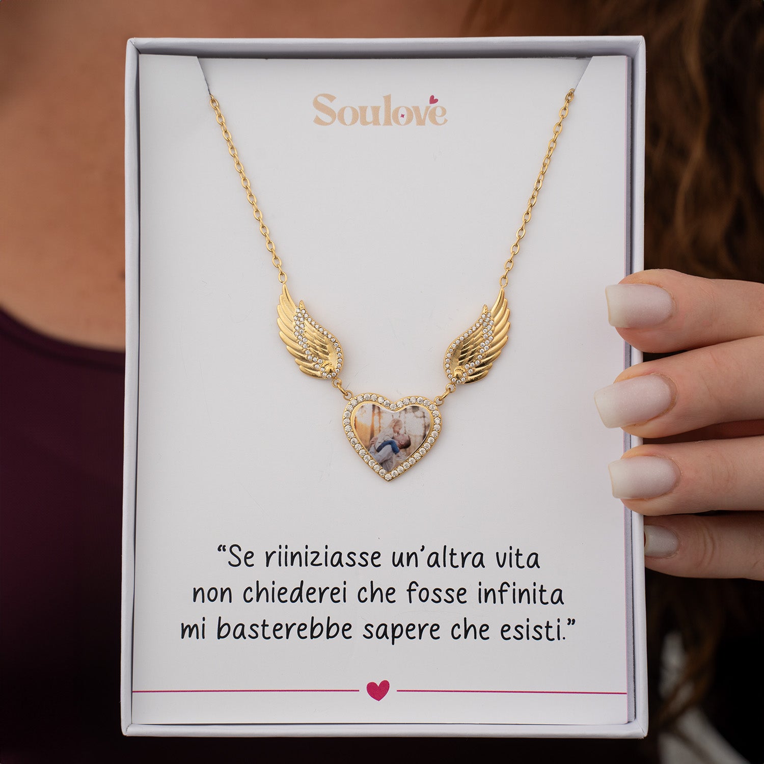 Collana Angelo Custode con Foto Personalizzata