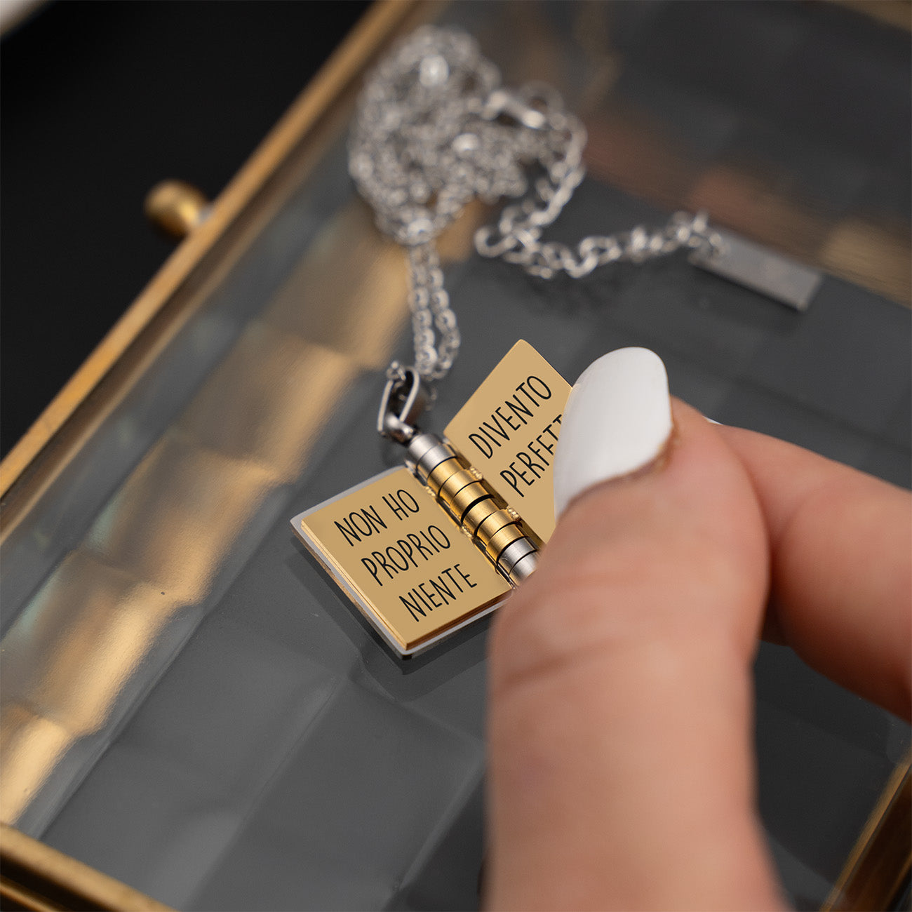 Collana Libro con frase ✦ Comunque vada con Te