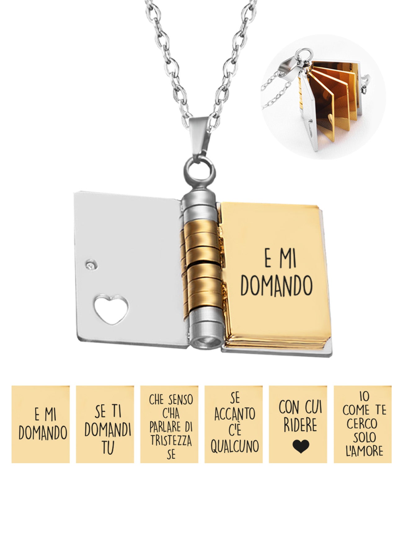 Collana Libro con Dedica ✦ Io come Te Cerco Solo L'Amore