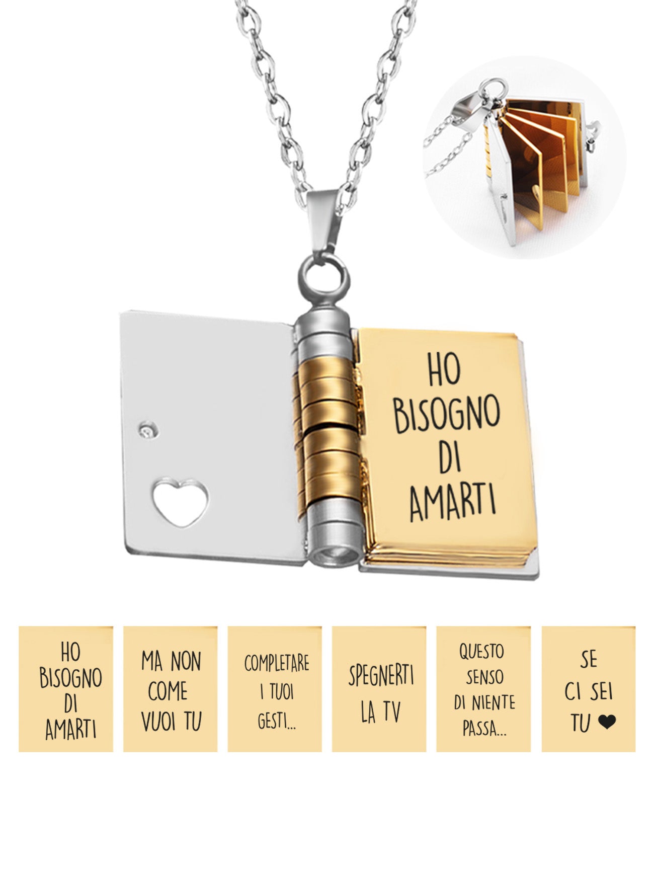 Collana Libro con Dedica ✦ Ho Bisogno di Amarti