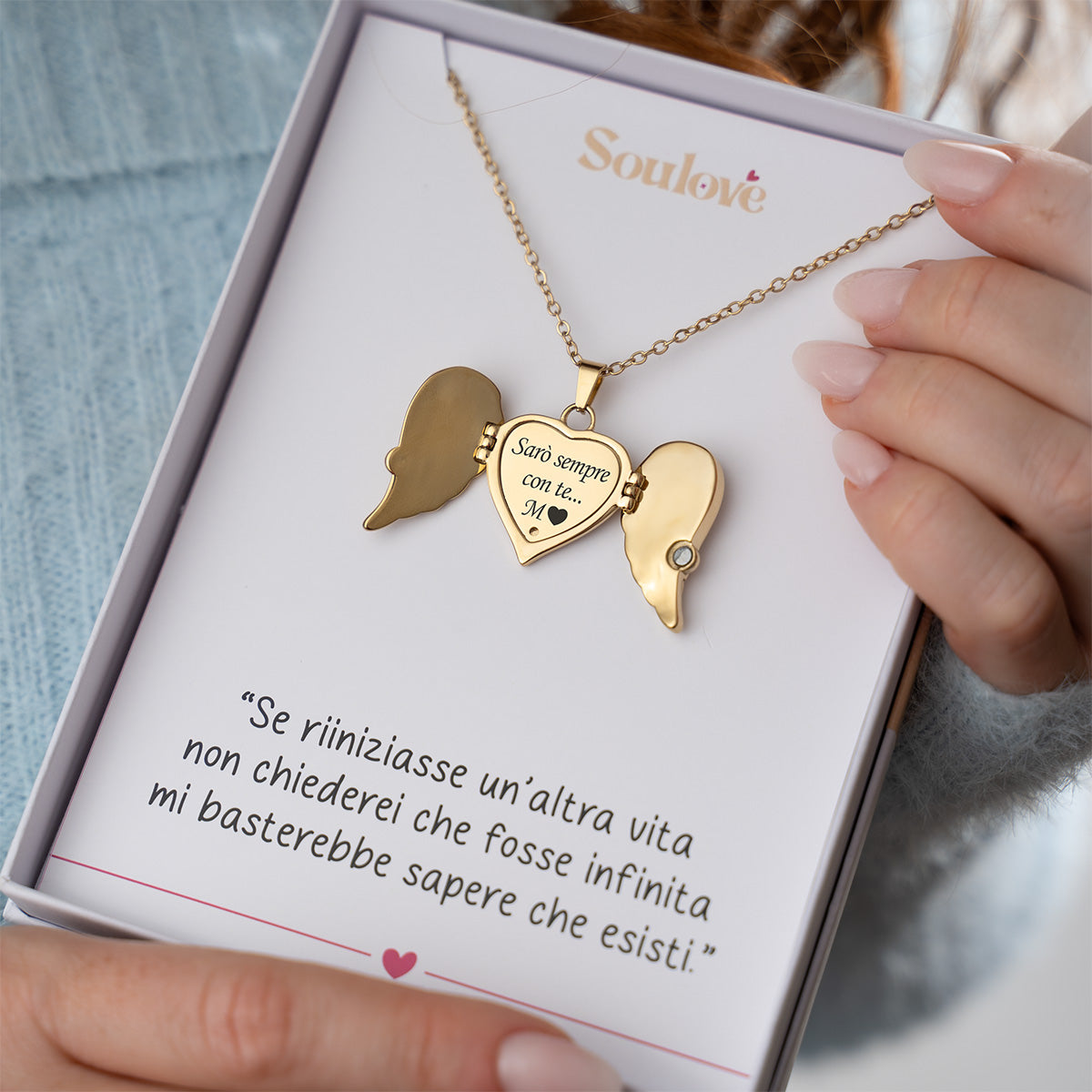 Collana Angelo con incisione Personalizzata ✦ Collana Eternal Angel