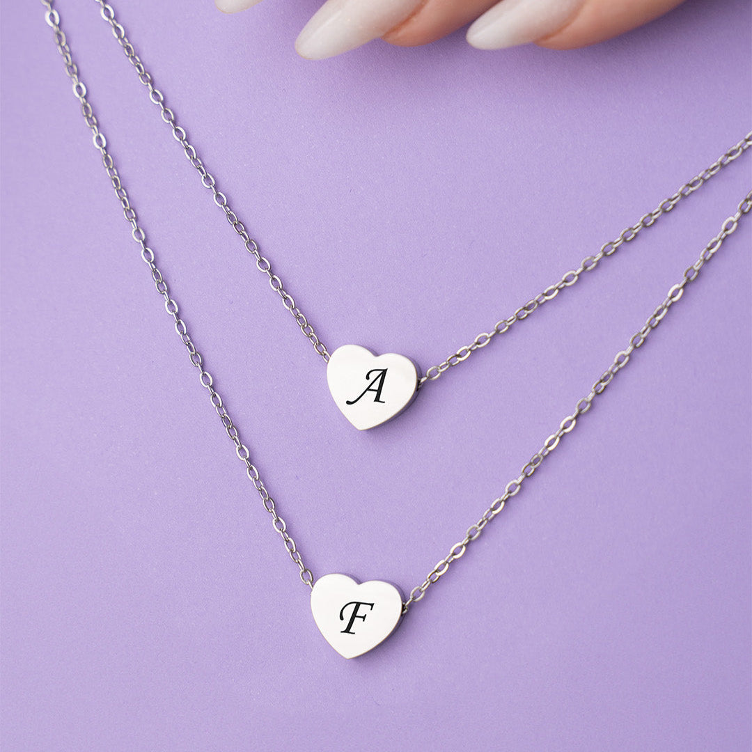 Trilogia Del Cuore ✦ Collana con 3 Cuoricini Pendenti Personalizzabili