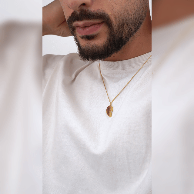 Due Collane con Mezzi cuori Calamitati che si Uniscono ✦ Acciaio Inossidabile