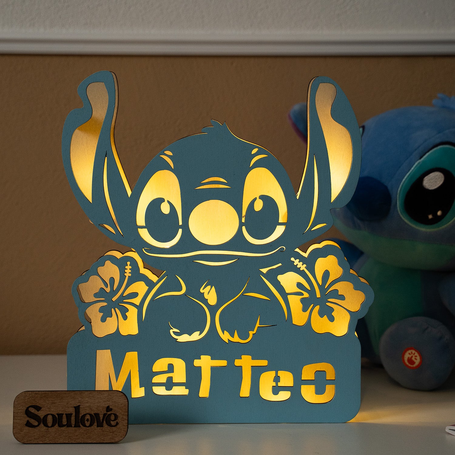 Lampada Stitch con Nome Personalizzato