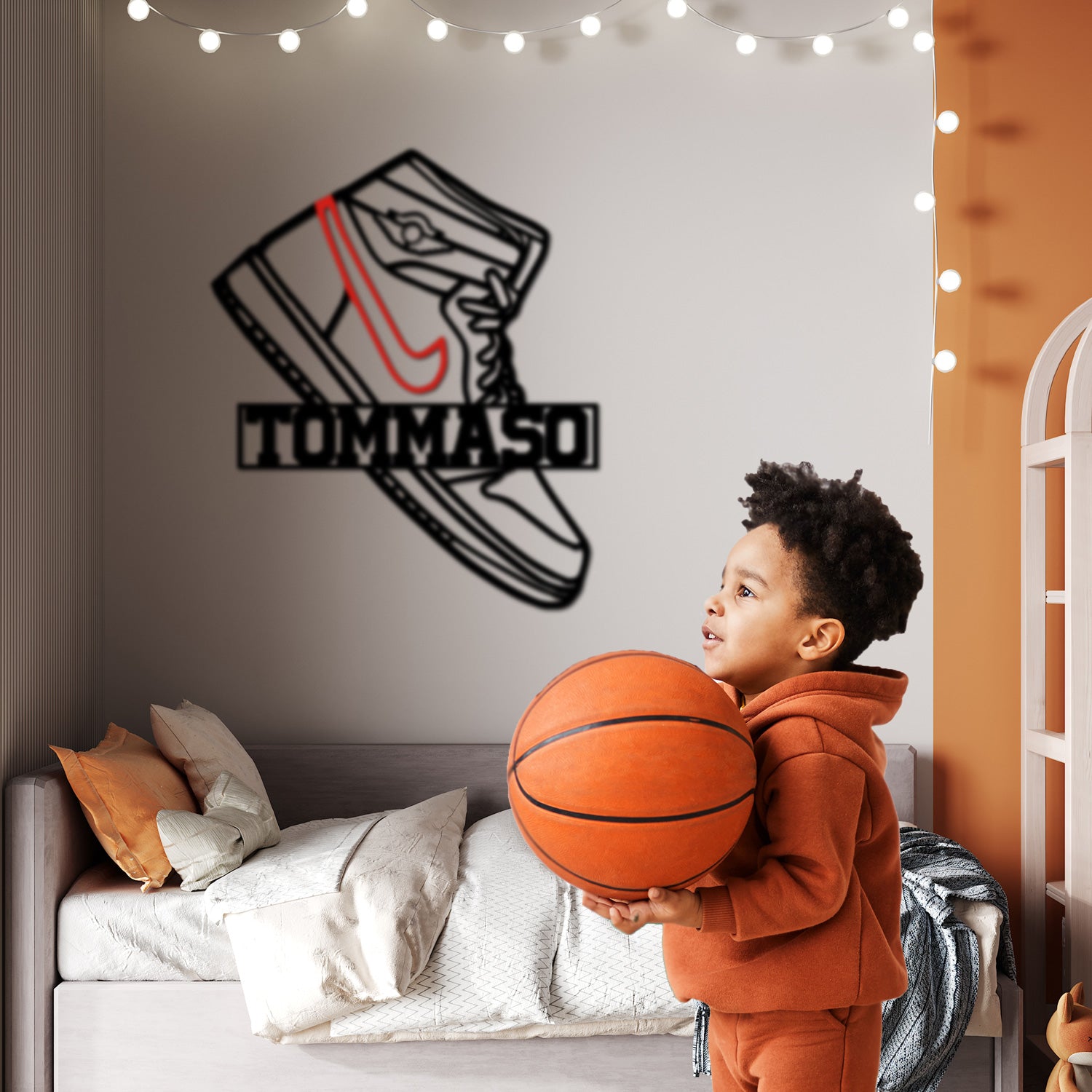 Decoro Jordan personalizzato in Legno a parete