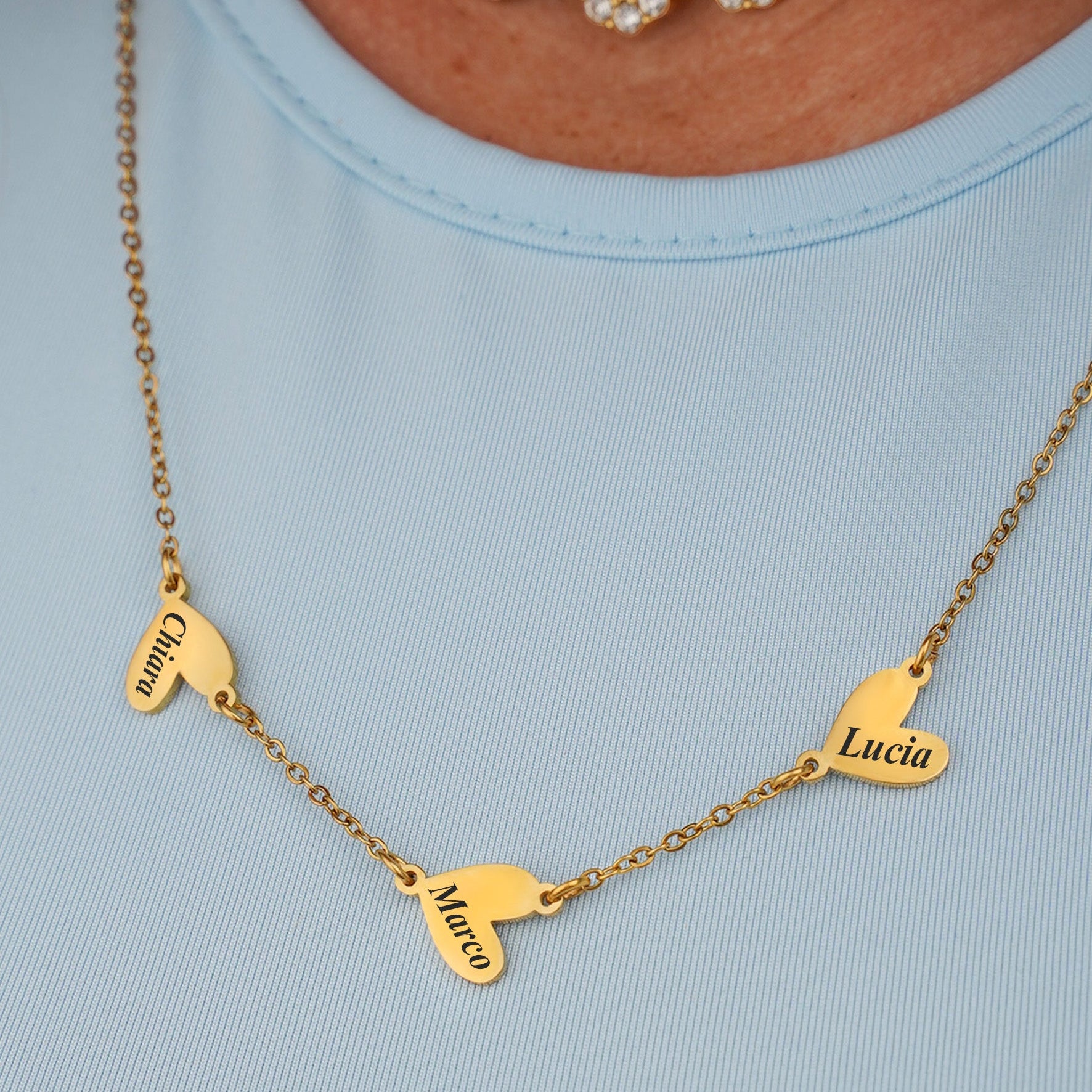 Set Mamma ✦ Collana e Bracciale con Cuoricini personalizzati