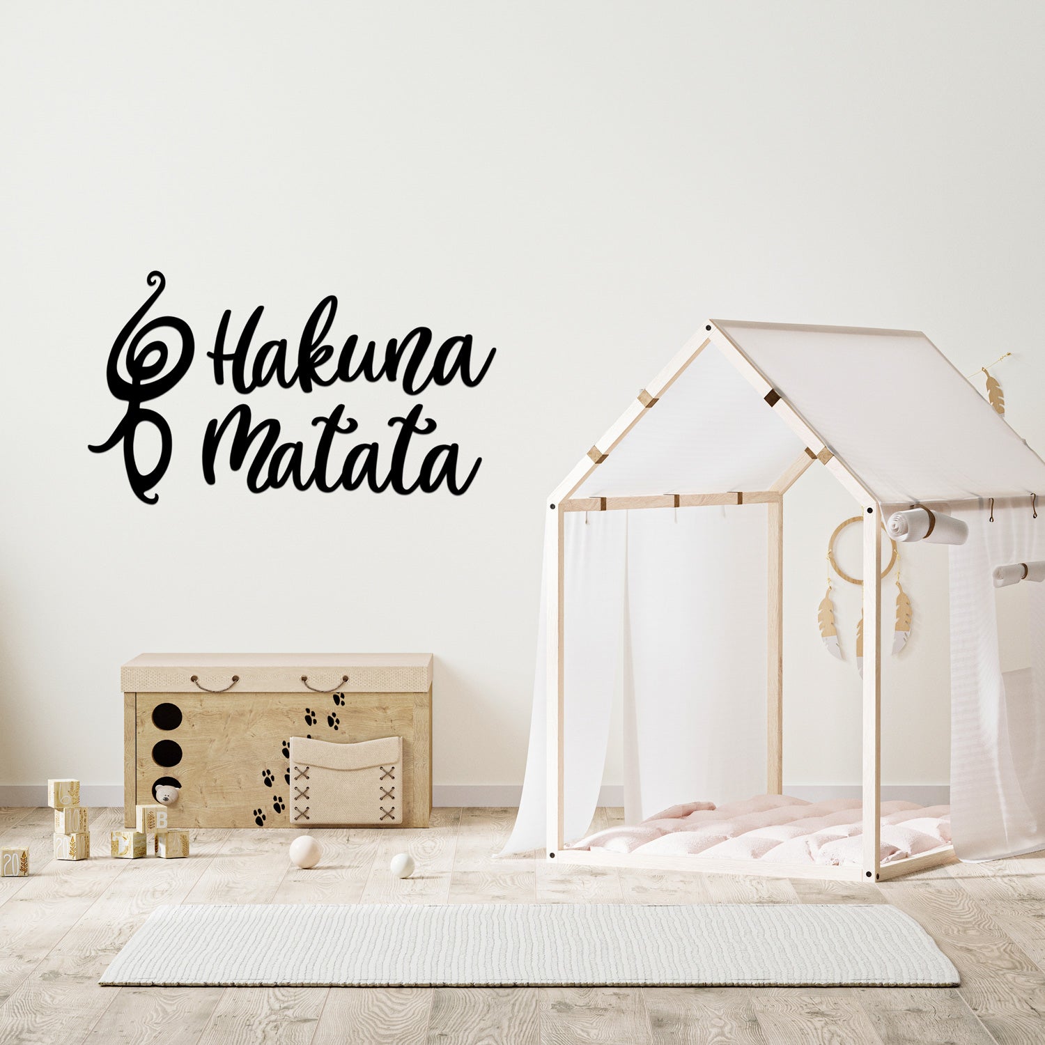 Hakuna Matata decoro a parete in legno